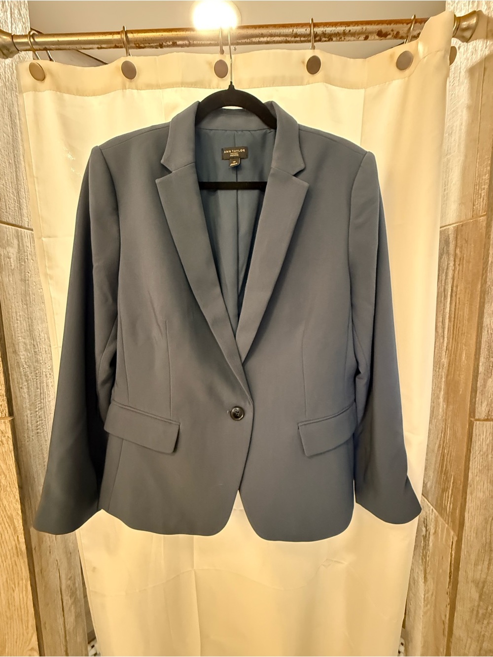 Ann Taylor Dusty Blue Single-Button Blazer